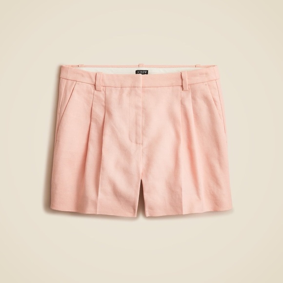 NWT!! J. CREW Lucia Short Stretch Linen Blend Ballet Slipper Pink Shorts Size 4 - Picture 12 of 16